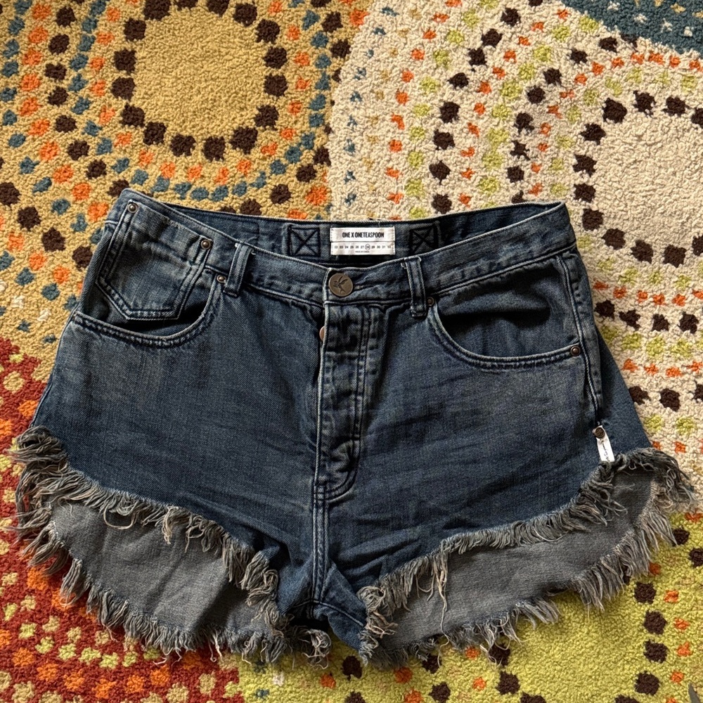 One Teaspoon Women's Dark Denim Shorts